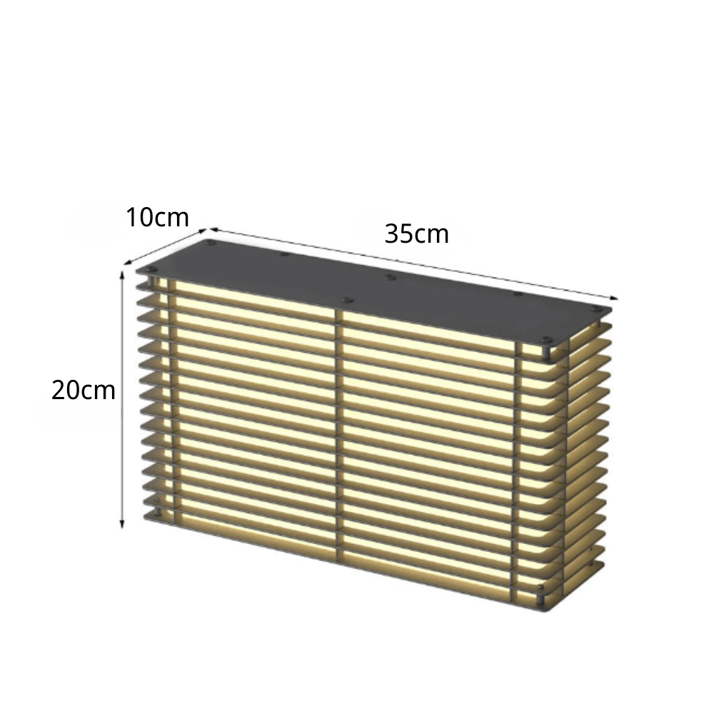 Square Grid Stainless Steel Outdoor Wall Light, Hardwired Or Solar LED