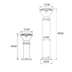 LED udendørs pullertlampe, mat sort støbt aluminium, IP65