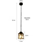 Compact Outdoor Chandelier With Die-Cast Aluminum Frame And Glass Shade