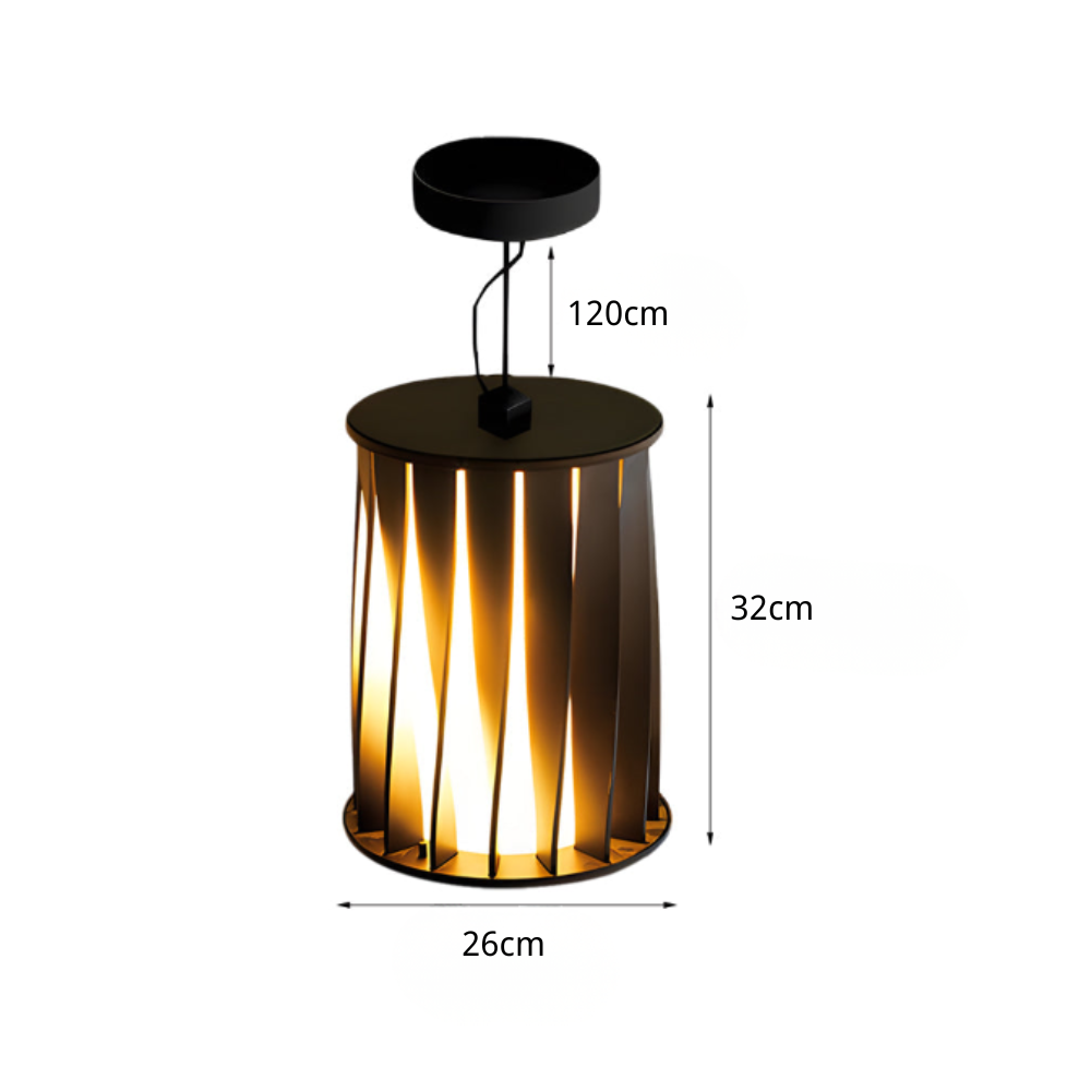 Halvindbygget loftlampe med frostet akrylskærm, aluminiumsramme