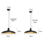 Outdoor Pendant Light With Round Carbide Steel Saucer Shade