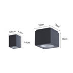Square LED Ceiling Downlight, Waterproof Flush Mount For Hallway