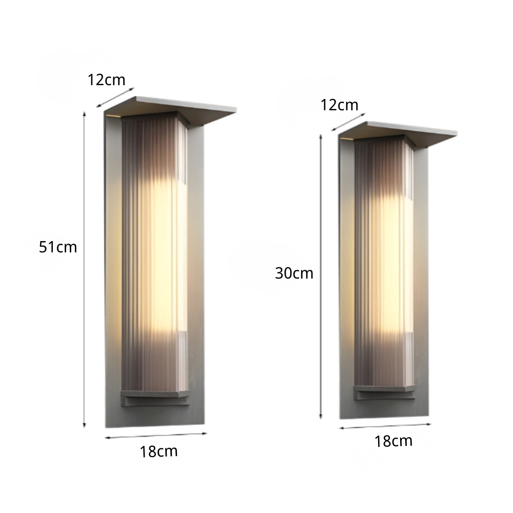 Vintage sort aluminiums LED-væglampe til udendørs brug, med solcellemulighed