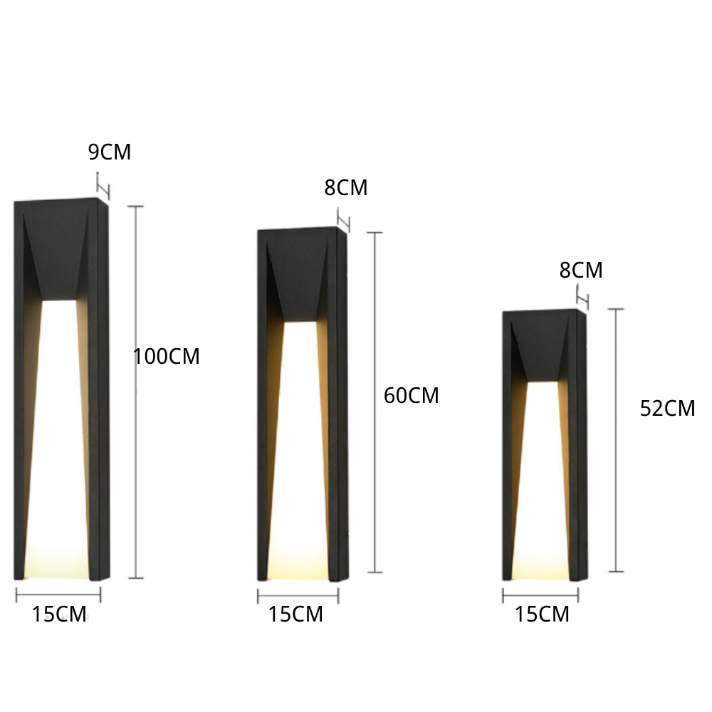 Arandela de Parede Exterior Vera em Aço Inoxidável com Luz LED Quente