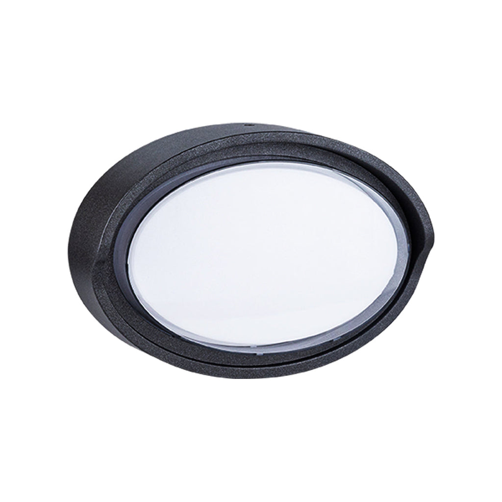 Applique murale Greory ronde ou ovale, LED minimaliste pour espaces extérieurs  