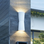 Laxor Torch-Shaped LED Wall Light, Waterproof Metal Design, Black/White