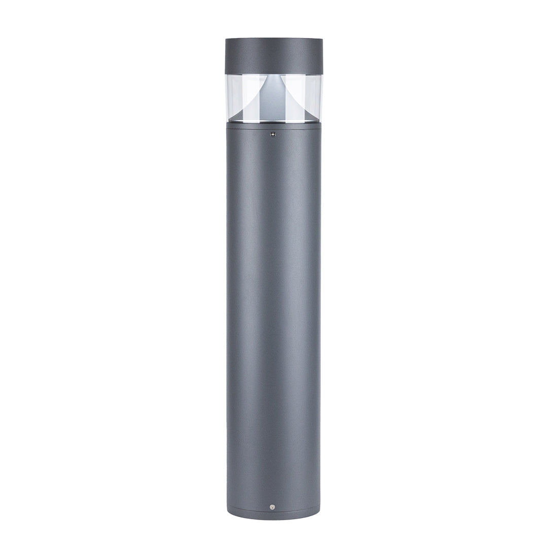 Nordic Outdoor Bollard Light, Round or Flat Top Aluminum Post Lamp