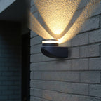 Modern Cylinder Outdoor Wall Light, Black Aluminum, Waterproof LED