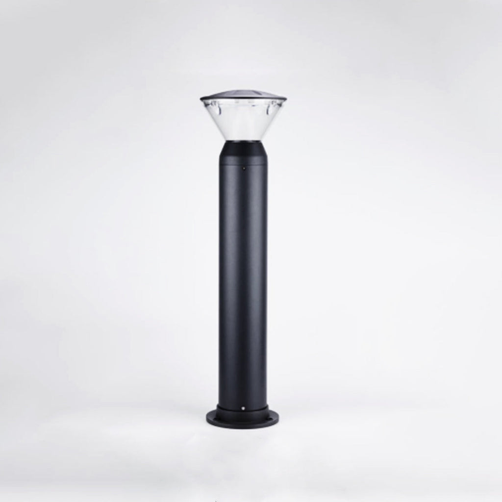 LED udendørs pullertlampe, mat sort støbt aluminium, IP65
