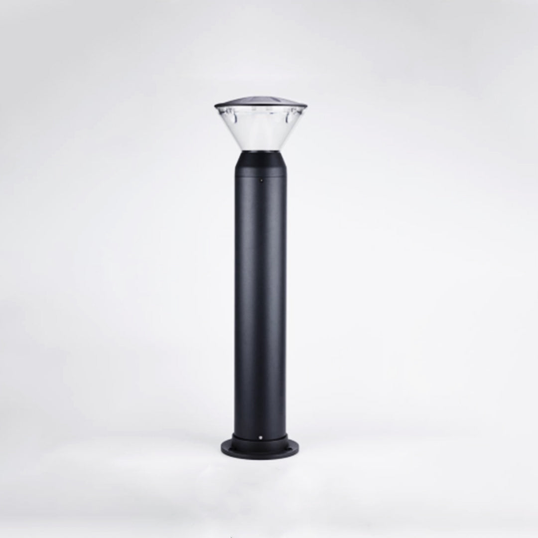 LED udendørs pullertlampe, mat sort støbt aluminium, IP65