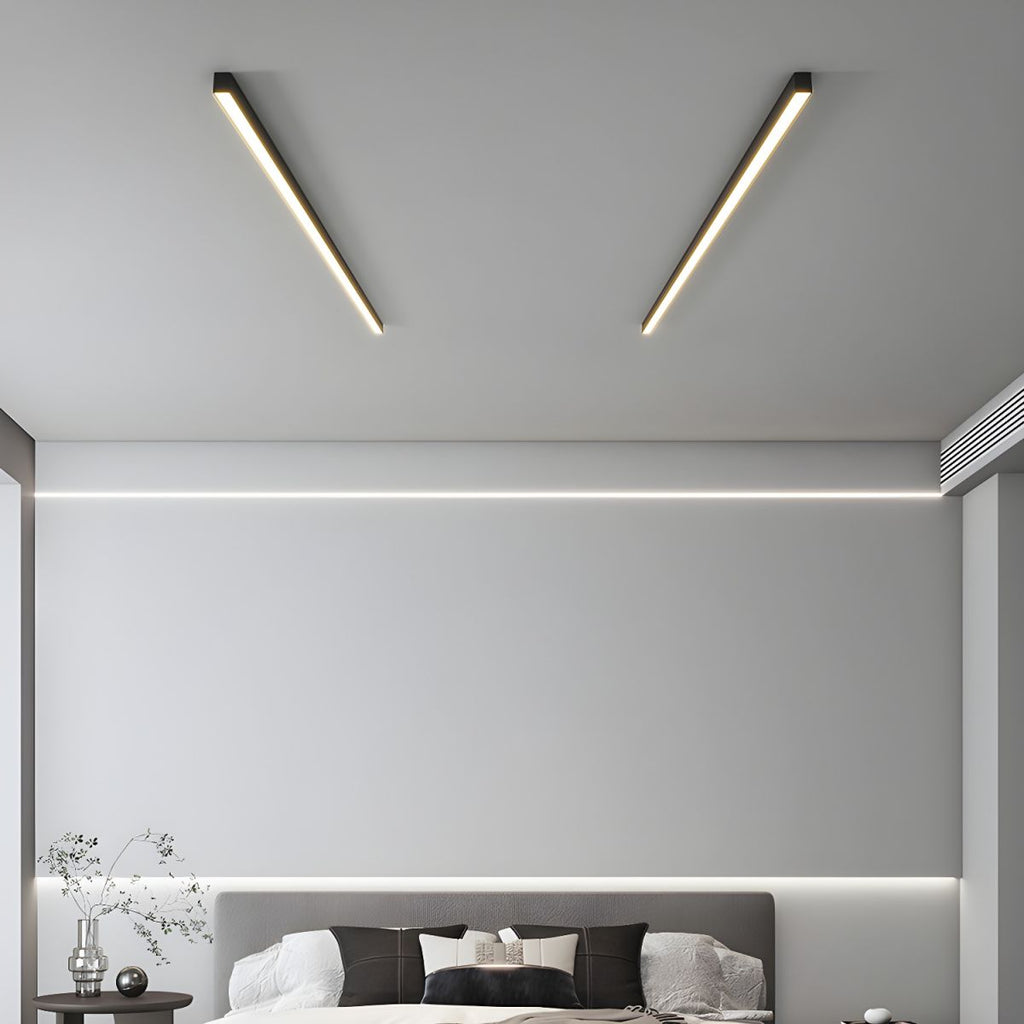 Loftlampe, lineær LED-stribe, 48-tommer indbygget, akryl diffuser