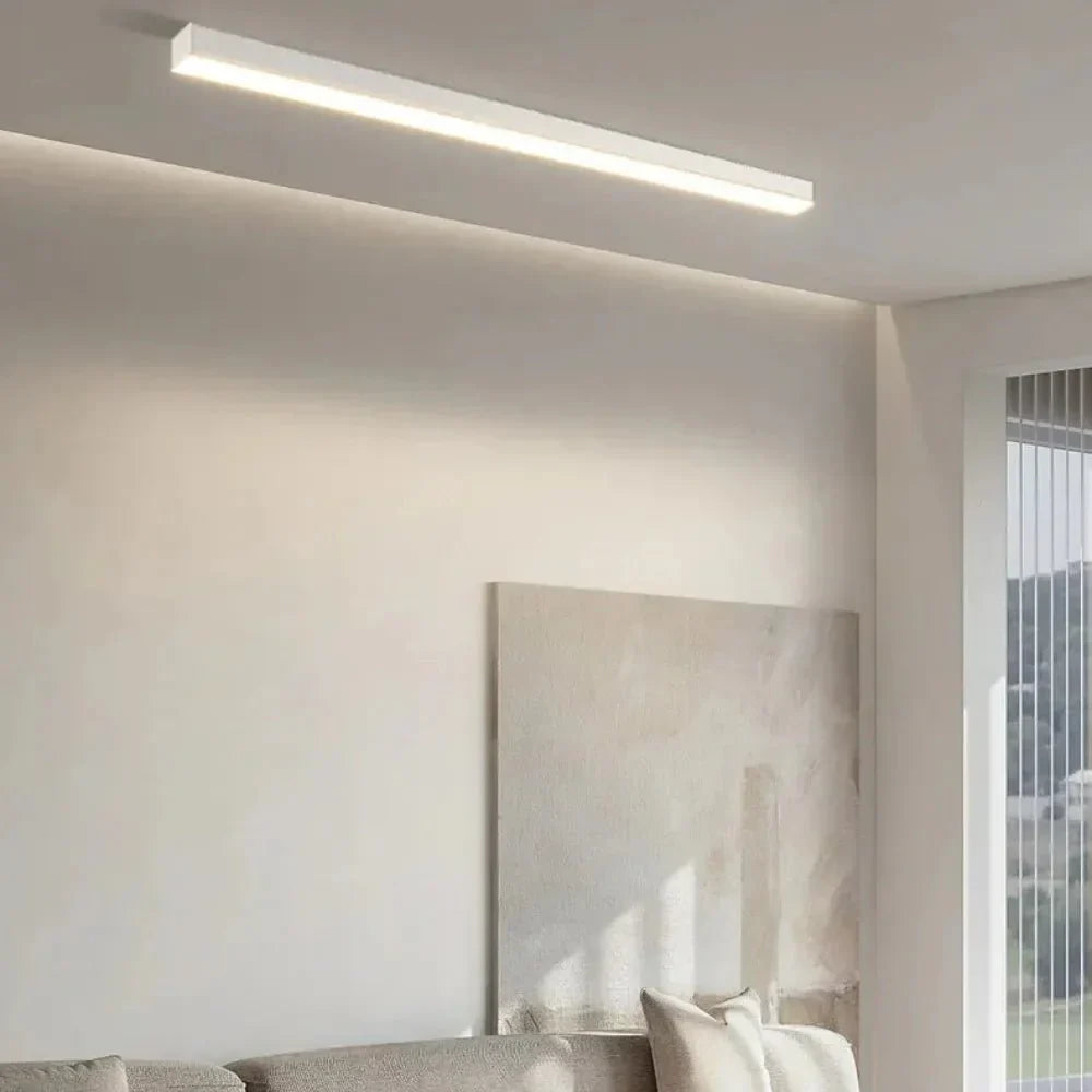 Loftlampe, lineær LED-stribe, 48-tommer indbygget, akryl diffuser