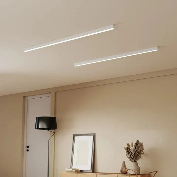 Loftlampe, lineær LED-stribe, 48-tommer indbygget, akryl diffuser