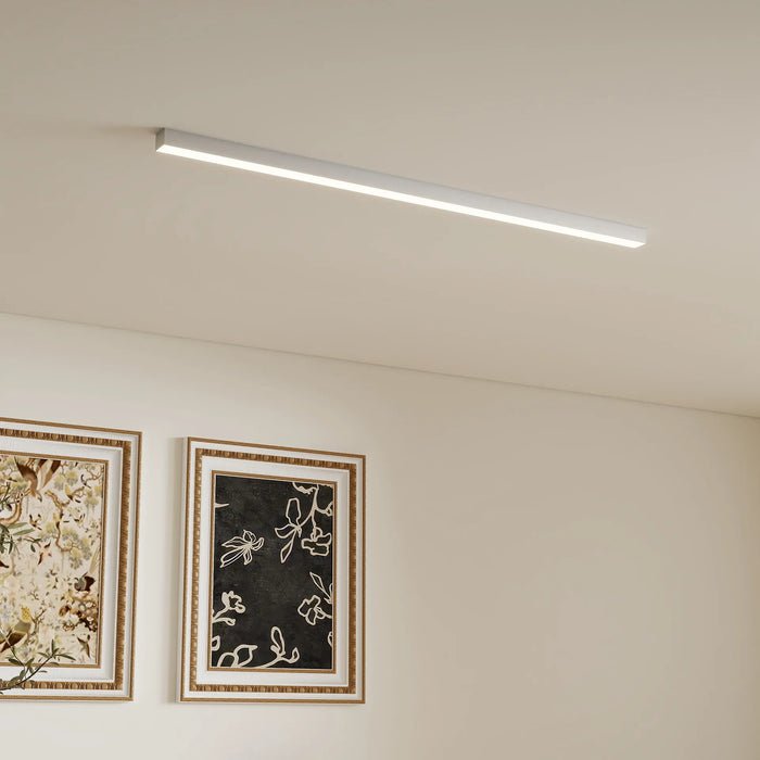 Loftlampe, lineær LED-stribe, 48-tommer indbygget, akryl diffuser