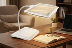 48-LED Magnifier Desk Lamp, Gooseneck Arm, 3X Glass Lens, USB-C Rechargeable
