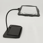 48-LED Magnifier Desk Lamp, Gooseneck Arm, 3X Glass Lens, USB-C Rechargeable