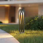 60cm Sand-Gray Aluminum Garden Pole Light, Modern Minimalist LED