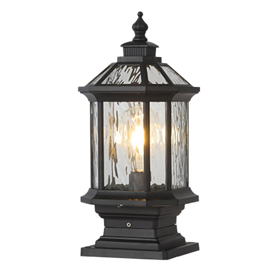 Pillar Lantern Light, Vintage European-Style Aluminum Outdoor Post Fixture