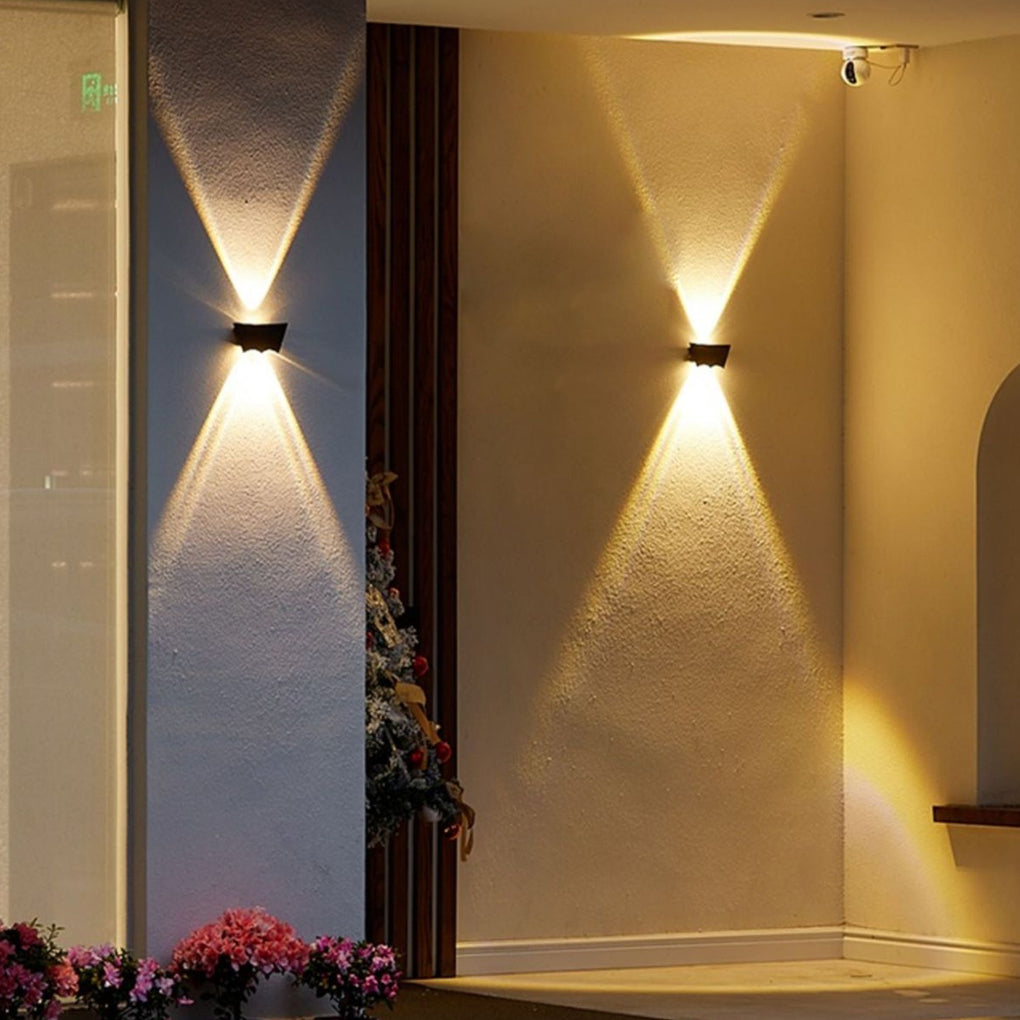 Applique murale LED, Thsina en aluminium noir pour extérieur