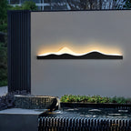 Luz de Parede Moderna em Acrílico para Uso Externo, Design Escultural LED