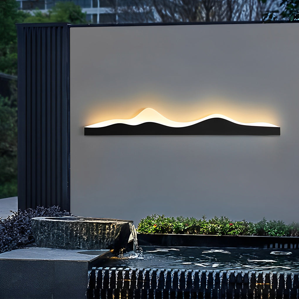Luz de Parede Moderna em Acrílico para Uso Externo, Design Escultural LED
