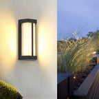 Aluminum Outdoor Wall Light With Double-Layer Acrylic Shade, LED