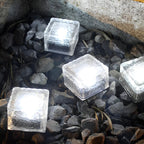 Maglene Solar Ice Cube Step Lights, Colorful Crystal-Glass Design