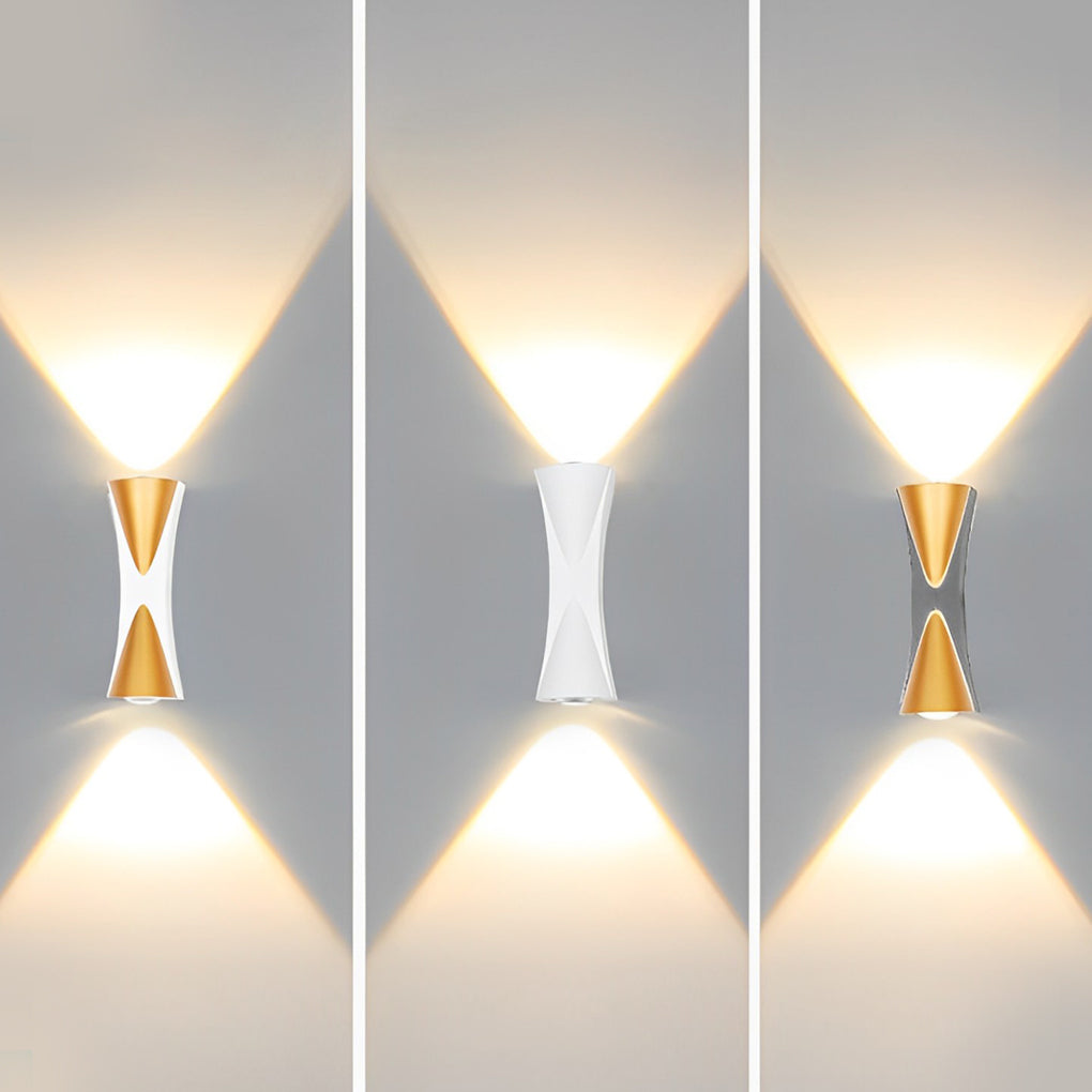Modern Aluminum Outdoor Wall Lamp With Warm LED Glow, IP65 Waterproof