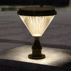 Luz de Parede Solar Redonda Odette com LED, Abajur de Alumínio Riscado