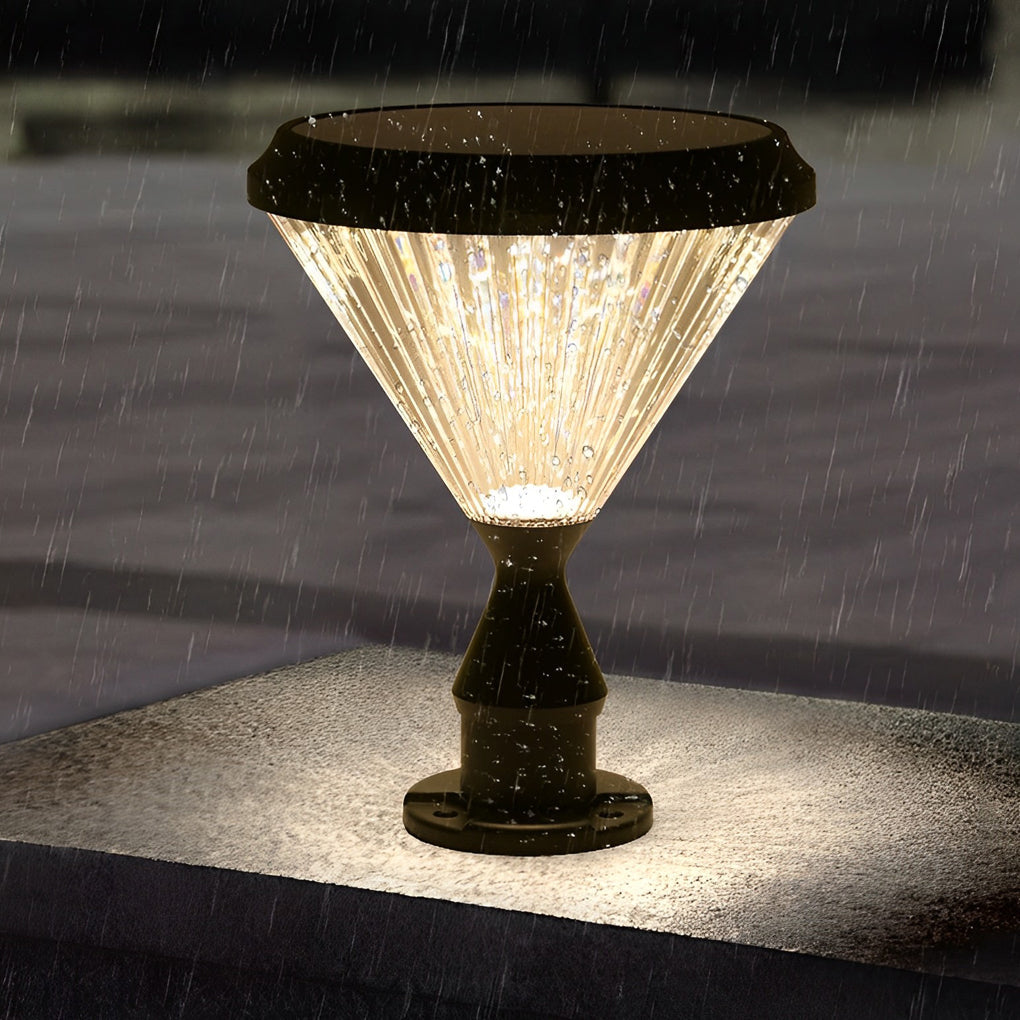 Luz de Parede Solar Redonda Odette com LED, Abajur de Alumínio Riscado