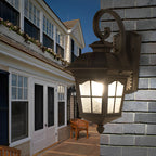 European Retro Wall Light With Glass Shade, Die-Cast Aluminum, IP65 Rated