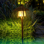 Wyne Branch-Pattern Bamboo-Style Outdoor Lantern Light