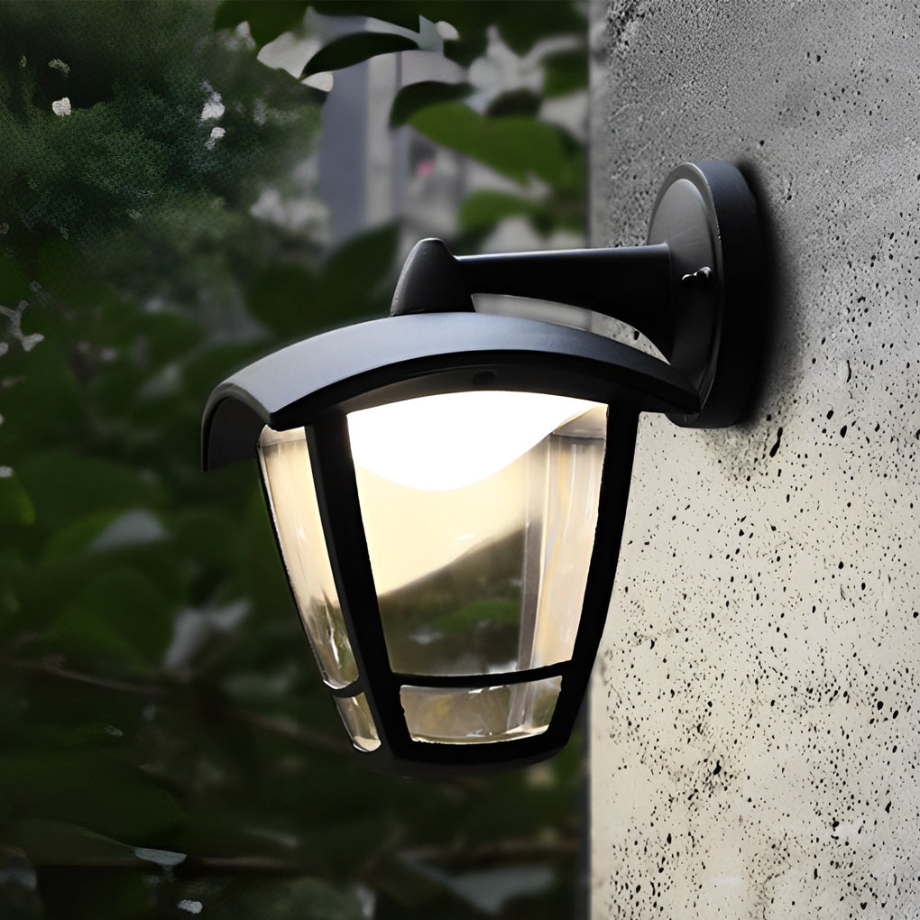Aluminum Outdoor Wall Lamp With Acrylic Shade, Stuart Retro Design