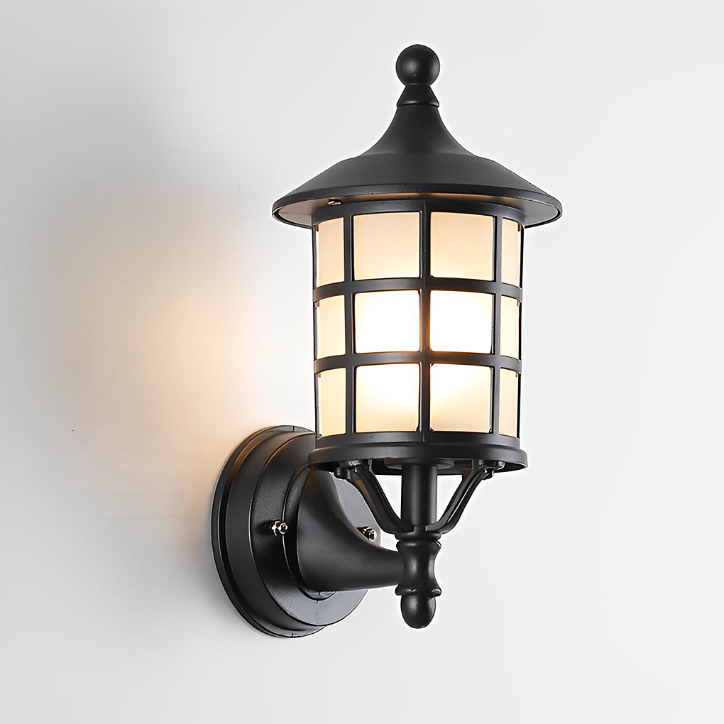 Outdoor Wall Sconce, Lancelot Round Aluminum With Solar LED