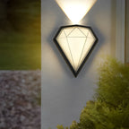 Geometrisk LED-væglampe, Timhea sort aluminium akryl væglampe
