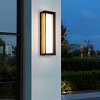 Lampe murale extérieure Quest noire et or, aluminium poli, design IP65  