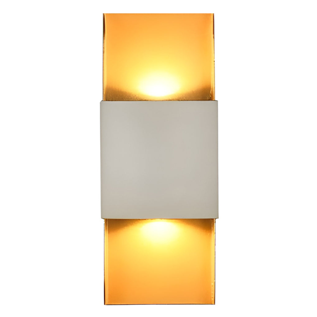 Aluminum Outdoor Wall Lamp, Warm-White COB LED, Glass Shade, 4 Finishes