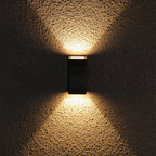 Mararet Up-Down LED Outdoor Wall Light, Black Aluminum, IP65 Rated