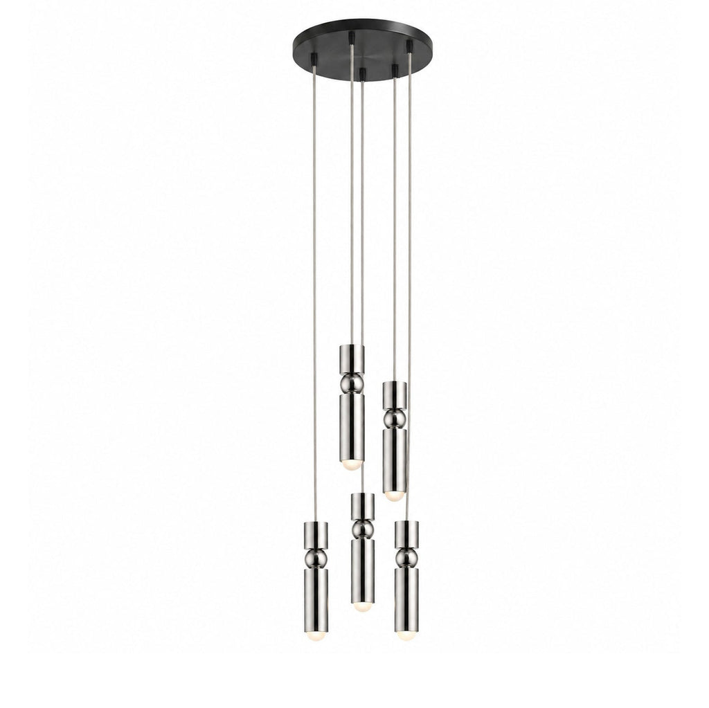 Pendant Light, Geometric Cylinder Cluster, E27, Black, Chrome or Gold