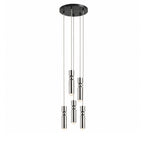 Pendant Light, Geometric Cylinder Cluster, E27, Black, Chrome or Gold