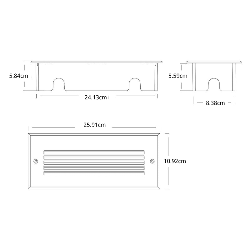 Gray Aluminum Outdoor Step Light, Flush-Mount LED Deck Light