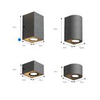 Steadfast Terrazzo Aluminium Udendørs Væglampe, Op-Ned LED Væglampe