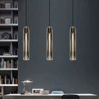 Candeeiro de Teto Pequeno com Pendente de Vidro e Estrutura em Latão, Pronto para LED