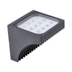 Luz de Parede Exterior em Vidro Industrial, Alumínio Preto Minimalista