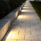 Klassiske LED-udendørs trinlys, sandgråt aluminium, IP65