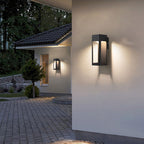 Luz de Parede Geométrica em Metal Solith Preta, IP65 à Prova de Água para Exterior