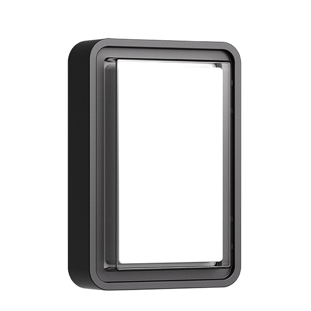 Applique murale LED Stan, aluminium noir flash carré pour l’extérieur  