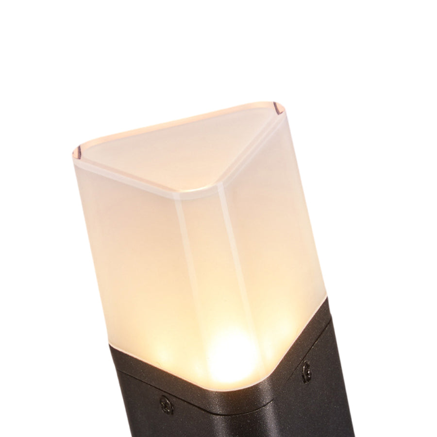 Solar LED Bollard Light With Motion Sensor, 3-Step Warm White