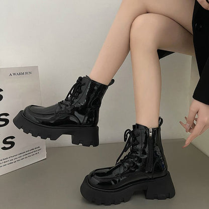 Bottes vintages à semelles épaisses