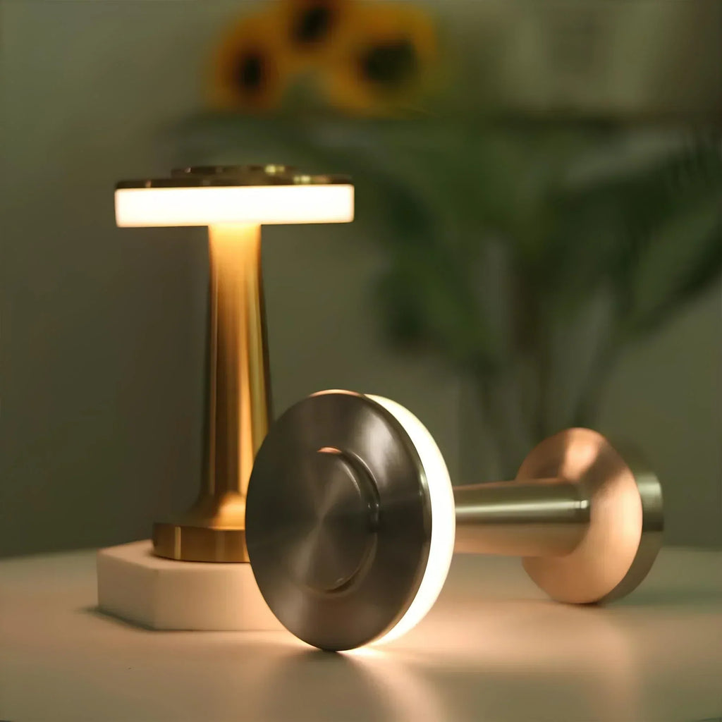 Wireless Table Lamp, Retro Bar Design, Dimmable USB-C LED